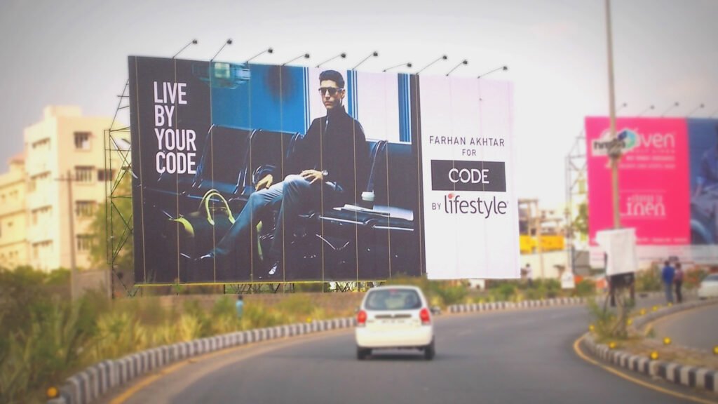 A Unipole Billboard is a high-rise, single-pole outdoor ad display, offering maximum visibility for brands along highways and busy roads.