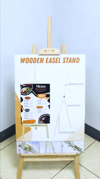 An easel stand is a sturdy, freestanding display for signs, artwork, or presentations, perfect for events, retail, and exhibitions. An easel stand is a sturdy, freestanding display for signs, artwork, or presentations, perfect for events, retail, and exhibitions.
