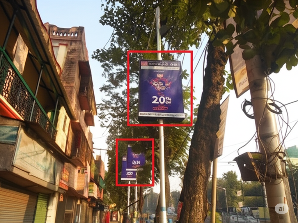 Pole Kiosk Advertising in Vile Parle - Mumbai