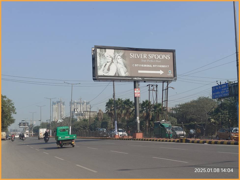 Hoarding Advertising Near Hotel Silver Spoon - Ghaziabad