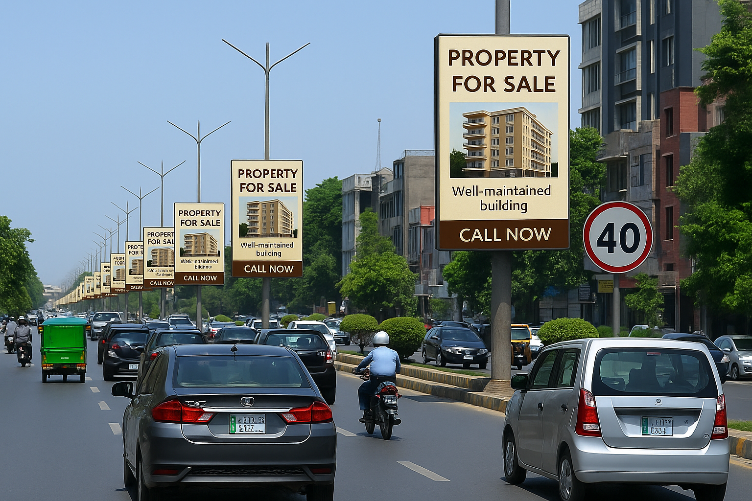 Pole Kiosk Advertising in South of Badkhal Enclave - Faridabad