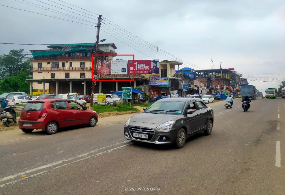 Mandsaur University Billboard – billboard advertising Companies in himachal pradesh Mandsaur University billboard in semi-urban street ACME Advertising Co., top billboard advertising companies in himachal pradesh, promotes educational branding.