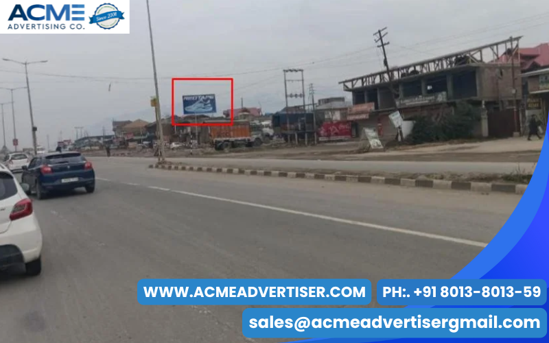 Digital billboard advertising in Jammu and Kashmir engaging travelers across popular hill stations.