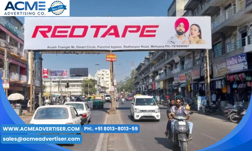 Gantry Hoarding brand advertising with Acme advertising co.