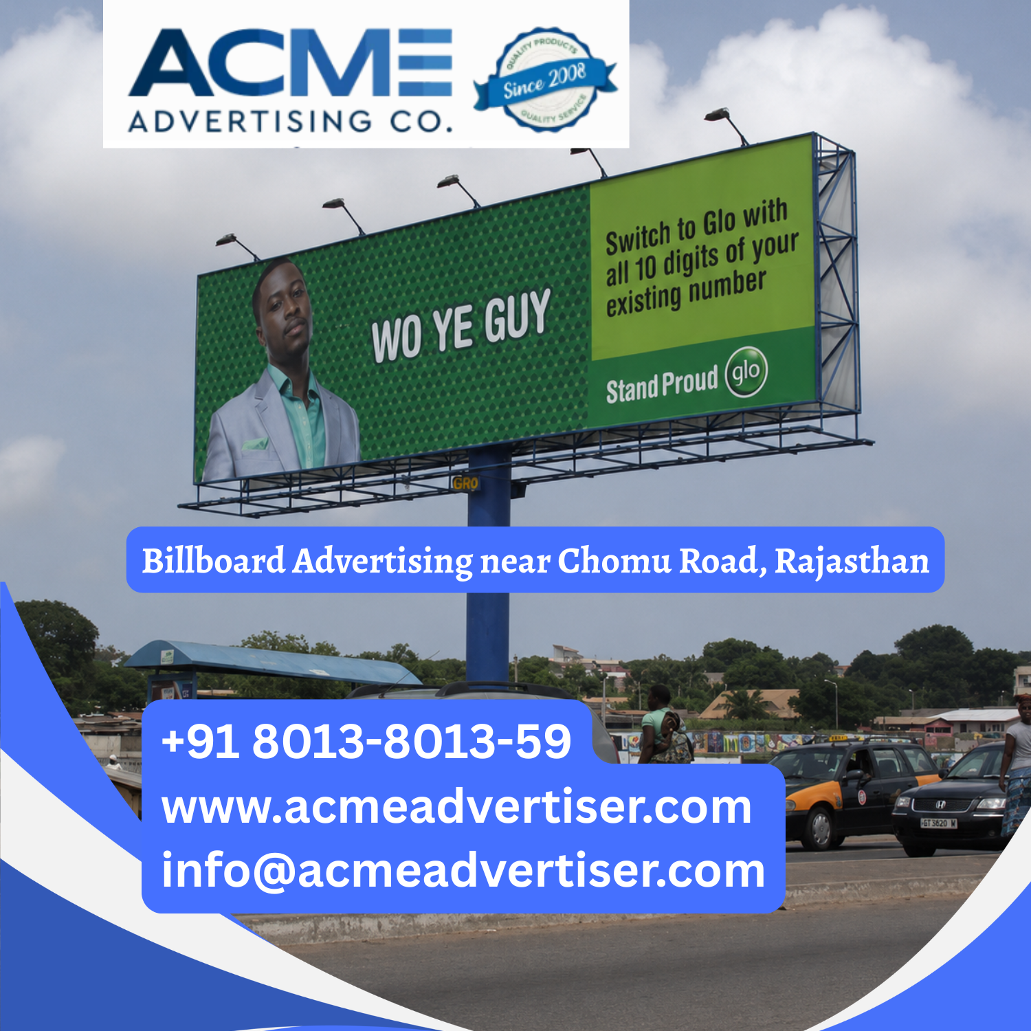 Billboard Advertising near Chomu Road, Rajasthan - Rajasthan