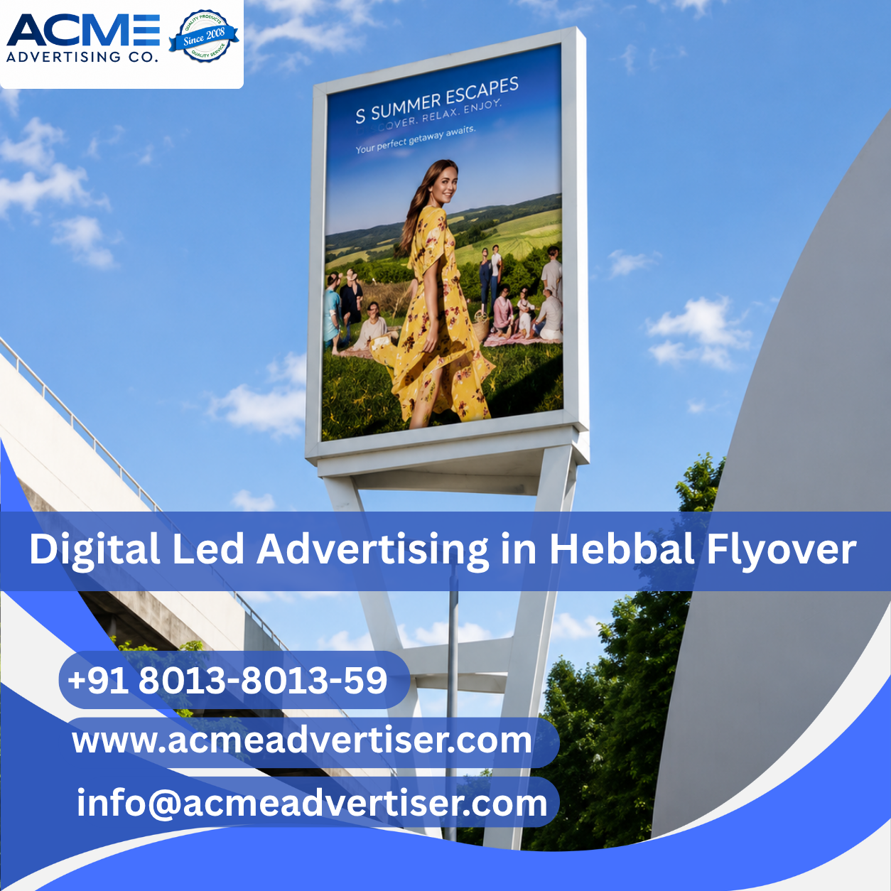 Digital Led Advertising Agency in Hebbal Flyover FTF Airport - Bangalore