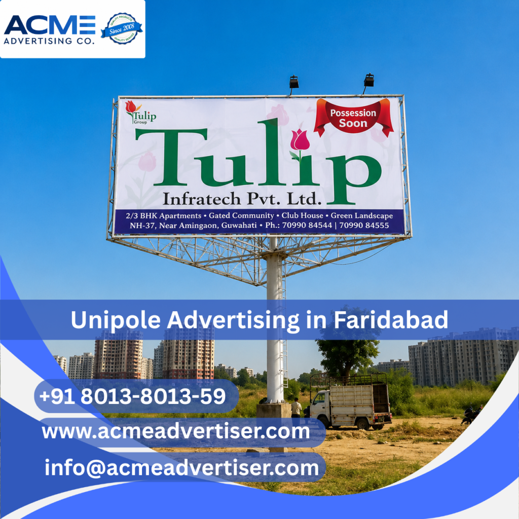Unipole advertising in Charbagh Railway Station lucknow