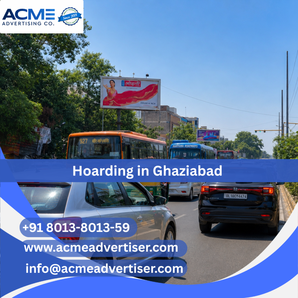 Premium roadside billboard by a Hoarding Advertising Agency in Vaishali Sec 4 delivering strong brand visibility to commuters.