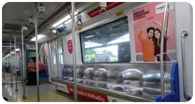 Metro Interior Panel Advertising in Vijay Nagar Metro Station, UP - 