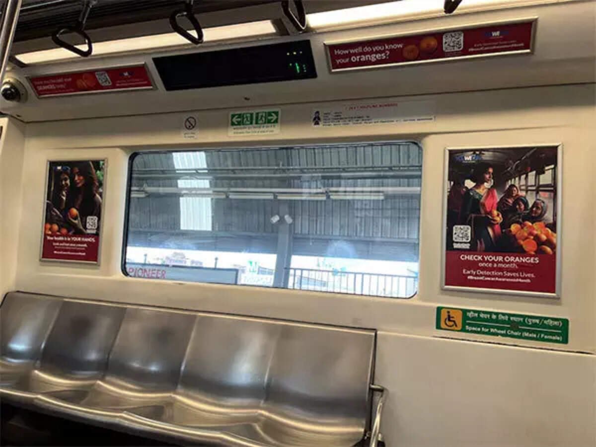Metro Interior Panel Advertising in Shastri Chowk Metro Station, UP - 
