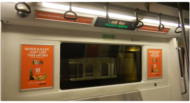 Metro Interior Panel Advertising in Shyam Nagar Metro Station, RJ - 