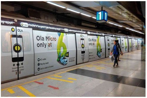 Metro Train Advertising In Bhikaji Cama Place, Delhi - 