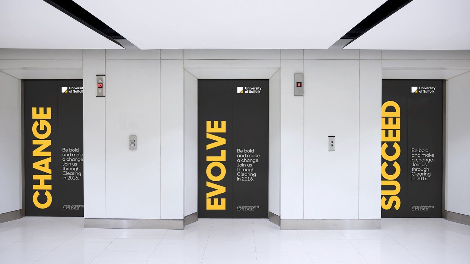 Premium lift branding outside lift by Acme Advertising Premium lift branding outside lift by Acme Advertising