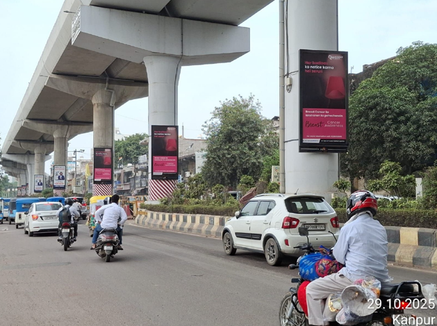 Metro pole kiosk advertising in Kanpur ACME Advertising roadside metro pole display panel Metro pole kiosk advertising in Kanpur ACME Advertising roadside metro pole display panel