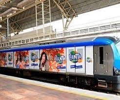 Metro train advertising in Chandni Chowk in kolkata - 