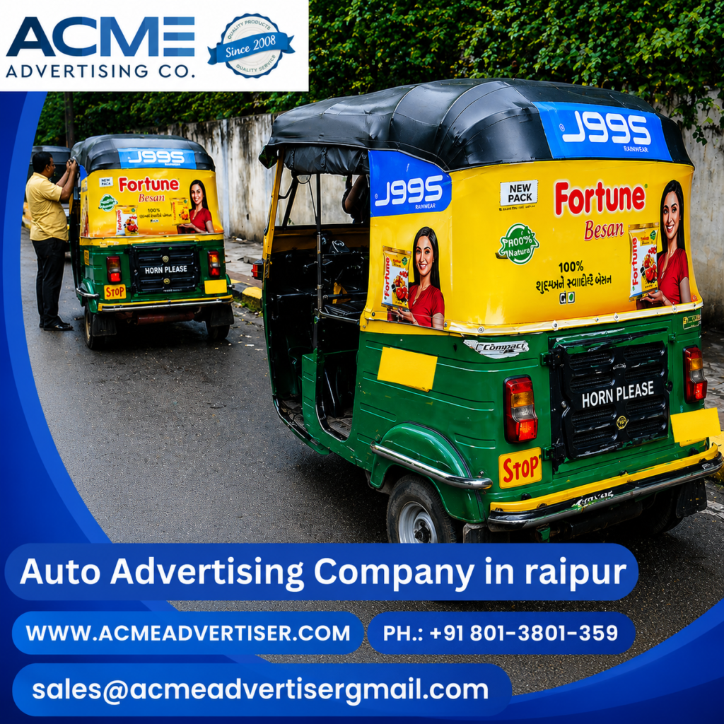 Auto Advertising Company in Raipur Acme Advertising Co.