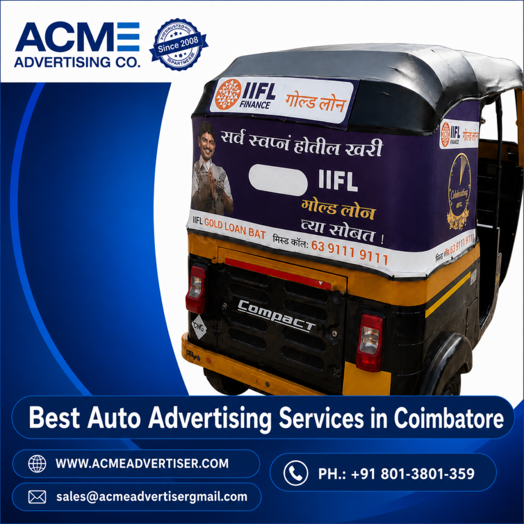 Auto advertising agency in coimbatore