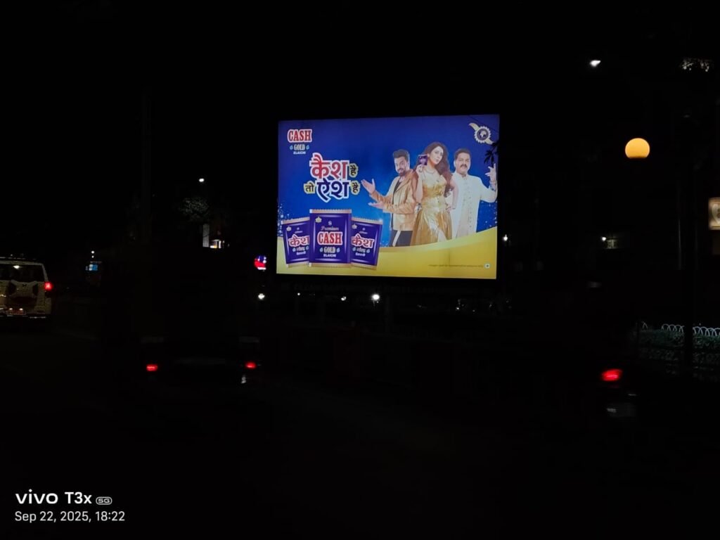 Dynamic digital billboard by Acme Advertising Co. for telecom brand campaign on Bangalore MG road prime commercial junction