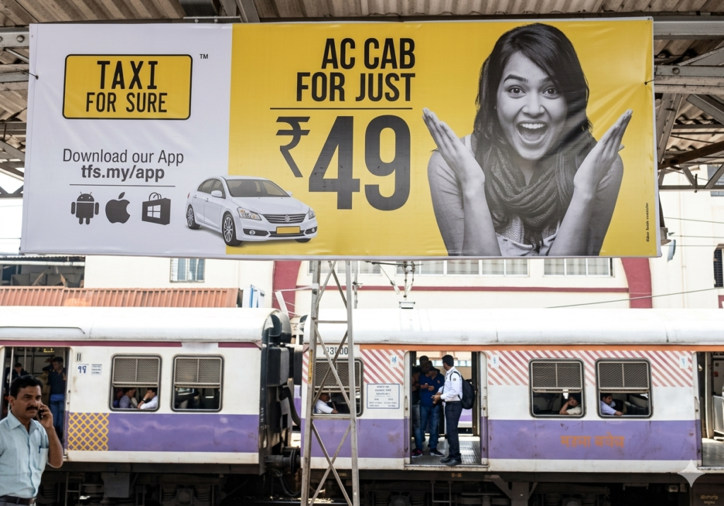 Gemini Generated Image d24epod24epod24e Railway platform advertising display for Indian Railways branding