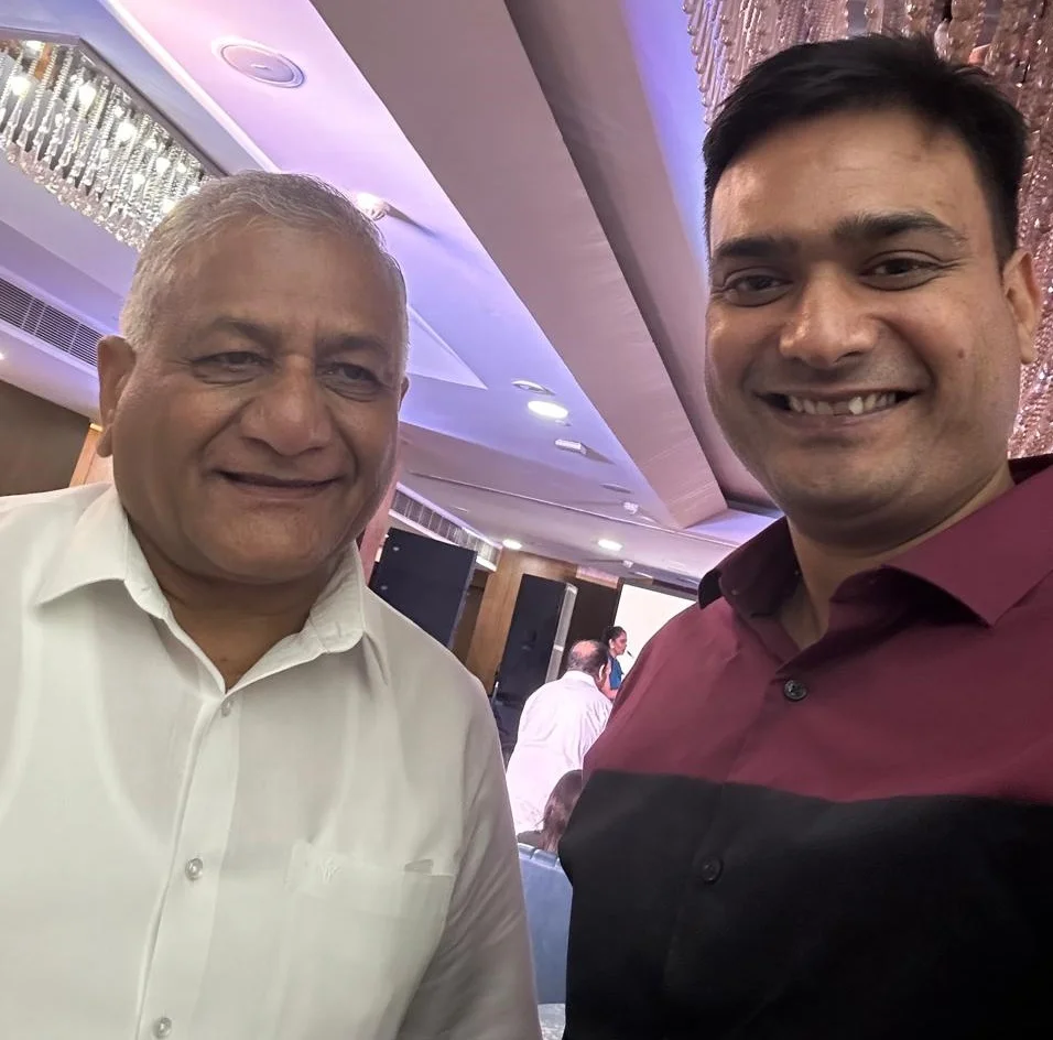 general V K Singh and Mr. Saurabh Jain at strategic dialogue for india's growth general V K Singh and Mr. Saurabh Jain at strategic dialogue for india's growth