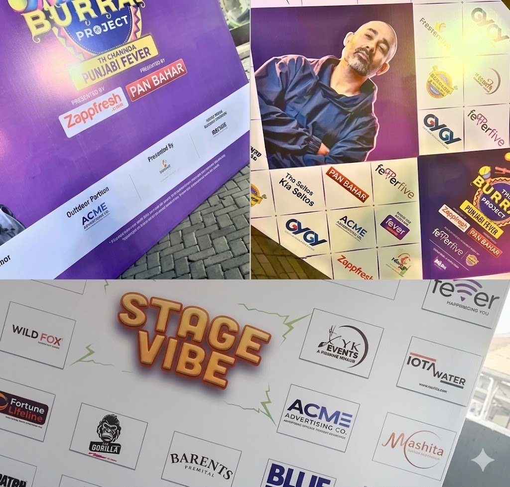 sponsored The Burrah Project and Stage Vibe events and provided Outdoor Media in Delhi sponsored The Burrah Project and Stage Vibe events and provided Outdoor Media in Delhi