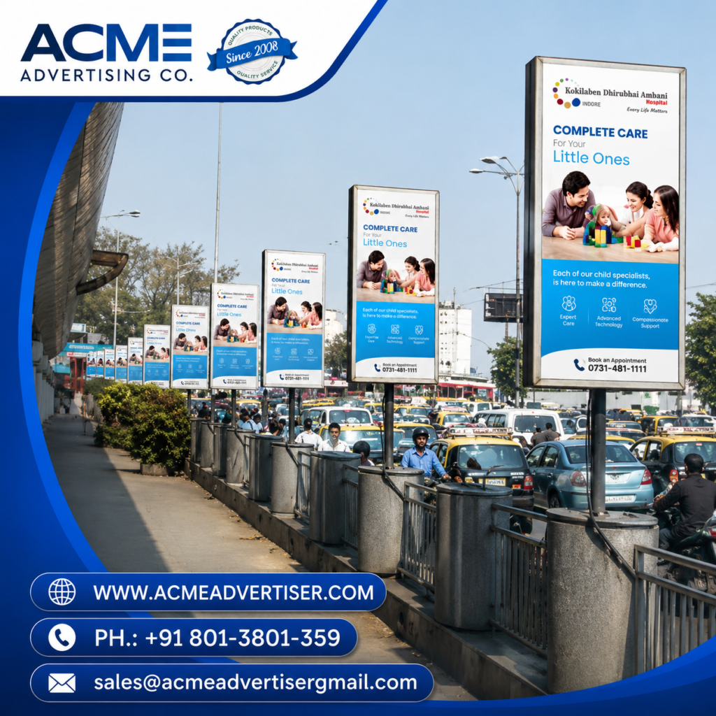 Pole Kiosk Branding in Old Faridabad / NHPC Metro