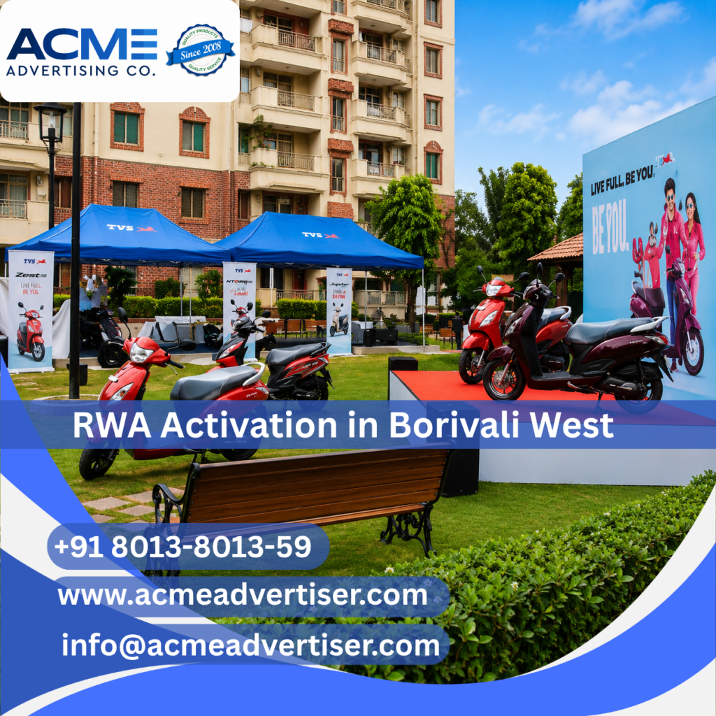 RWA activation and residential branding campaign in Borivali West by ACME Advertising Co. RWA Activation Company in Borivali West