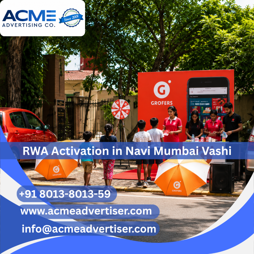 RWA activation and society branding campaign in Navi Mumbai Vashi by ACME Advertising Co. RWA Activation Company in Navi Mumbai Vashi