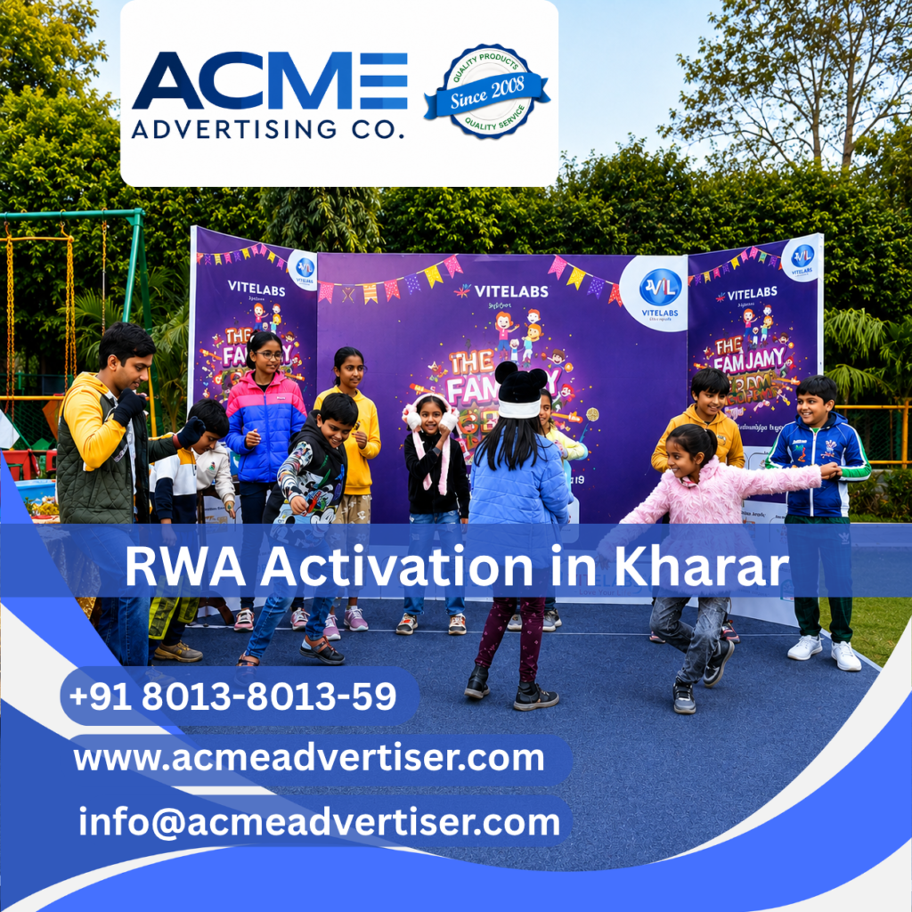 RWA activation and society branding campaign in Kharar by ACME Advertising Co.
