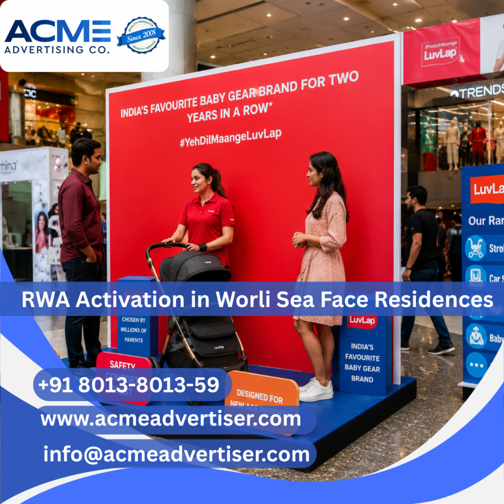 RWA activation and society branding campaign in Worli Sea Face Residences by ACME Advertising Co. RWA Activation Company in Worli Sea Face Residences