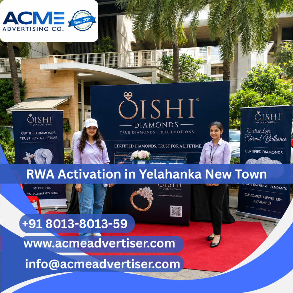 RWA activation and society branding campaign in Yelahanka New Town by ACME Advertising Co. RWA Activation Company in New Gurgaon