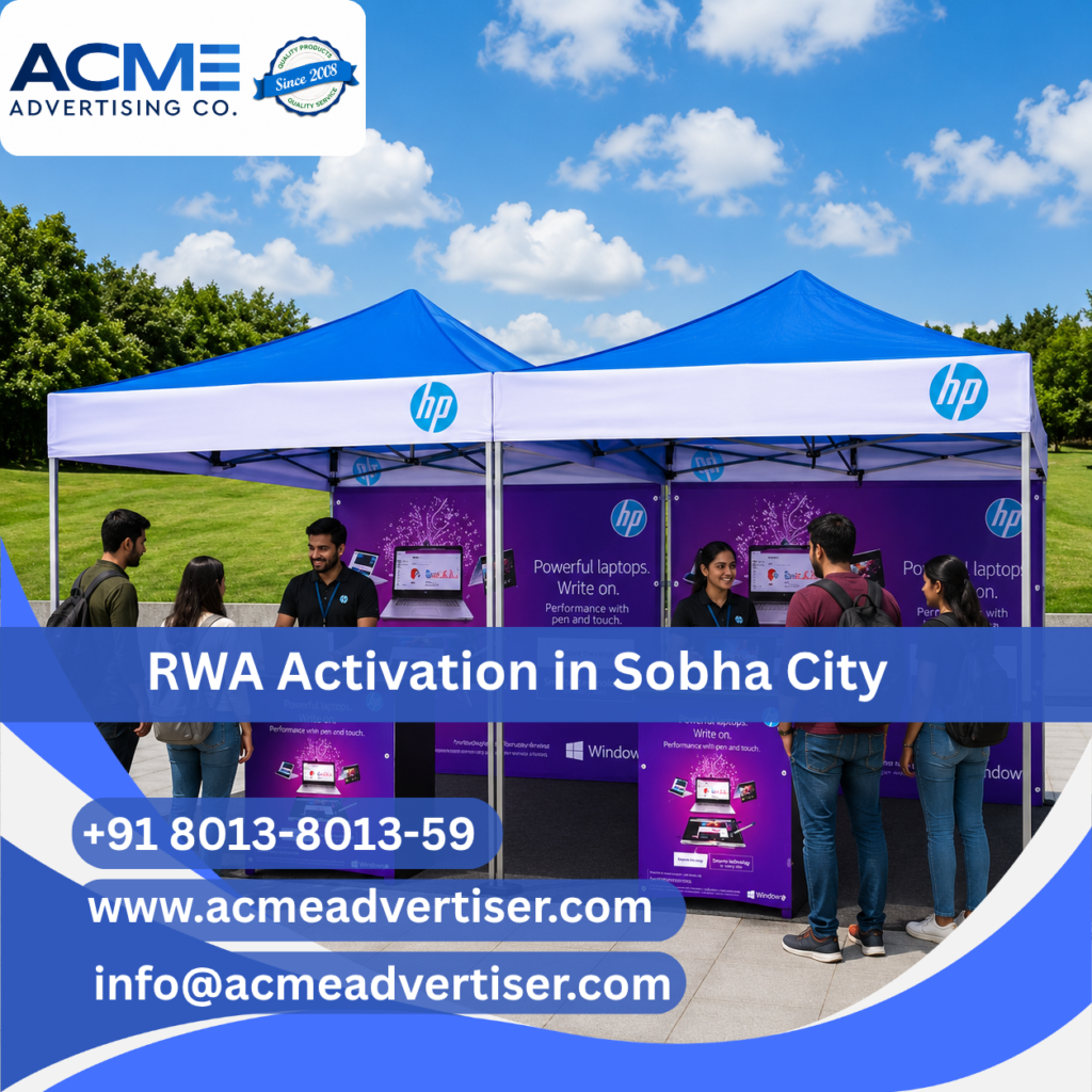 RWA activation and society branding campaign in Sobha City Area by ACME Advertising Co.RWA Activation Company In Golf Course Road Gurgaon