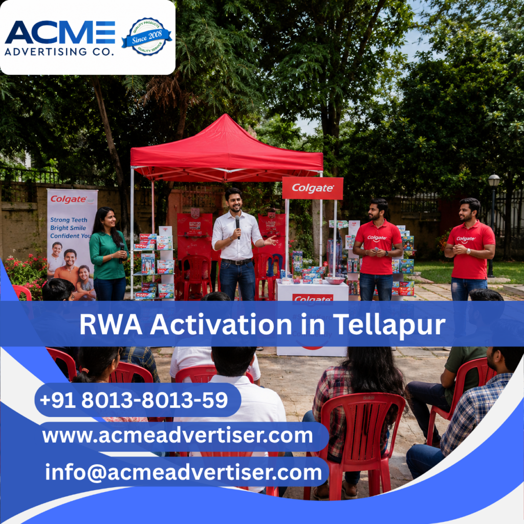 RWA activation and society branding campaign in Tellapur by ACME Advertising Co. RWA Activation Company in Tellapur