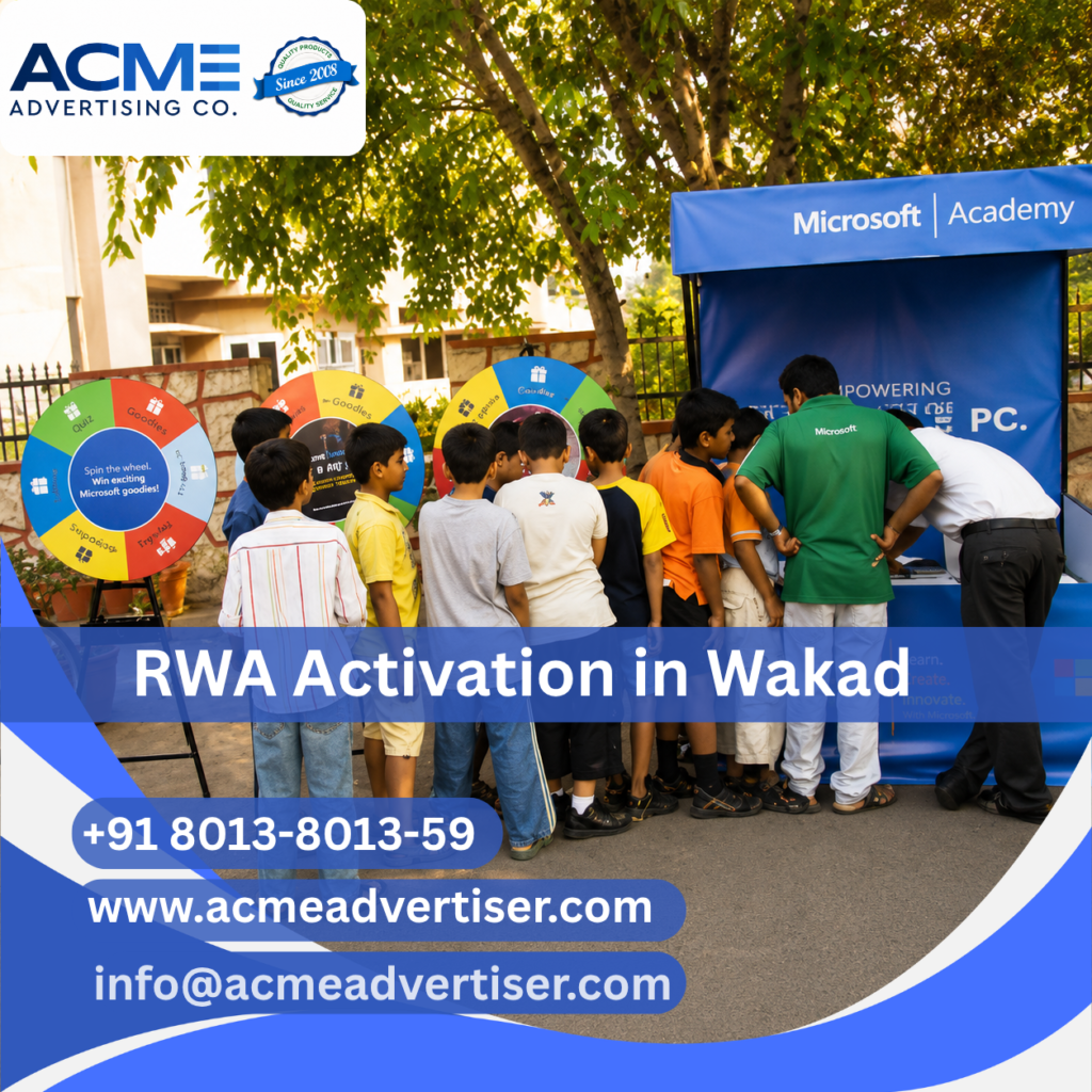 RWA activation and society branding campaign in Wakad by ACME Advertising Co. RWA Activation Company in Wakad
