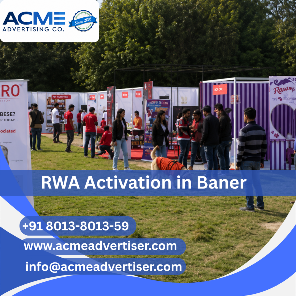 RWA activation and society branding campaign in Baner by ACME Advertising Co.RWA Activation Company in Baner