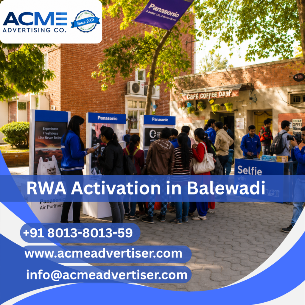 RWA activation and society branding campaign in Balewadi by ACME Advertising Co. RWA Activation Company in Balewadi