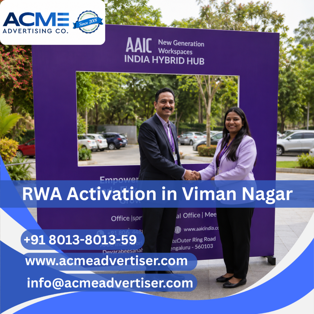 RWA activation and society branding campaign in Viman Nagar by ACME Advertising Co. RWA Activation Company in Viman Nagar