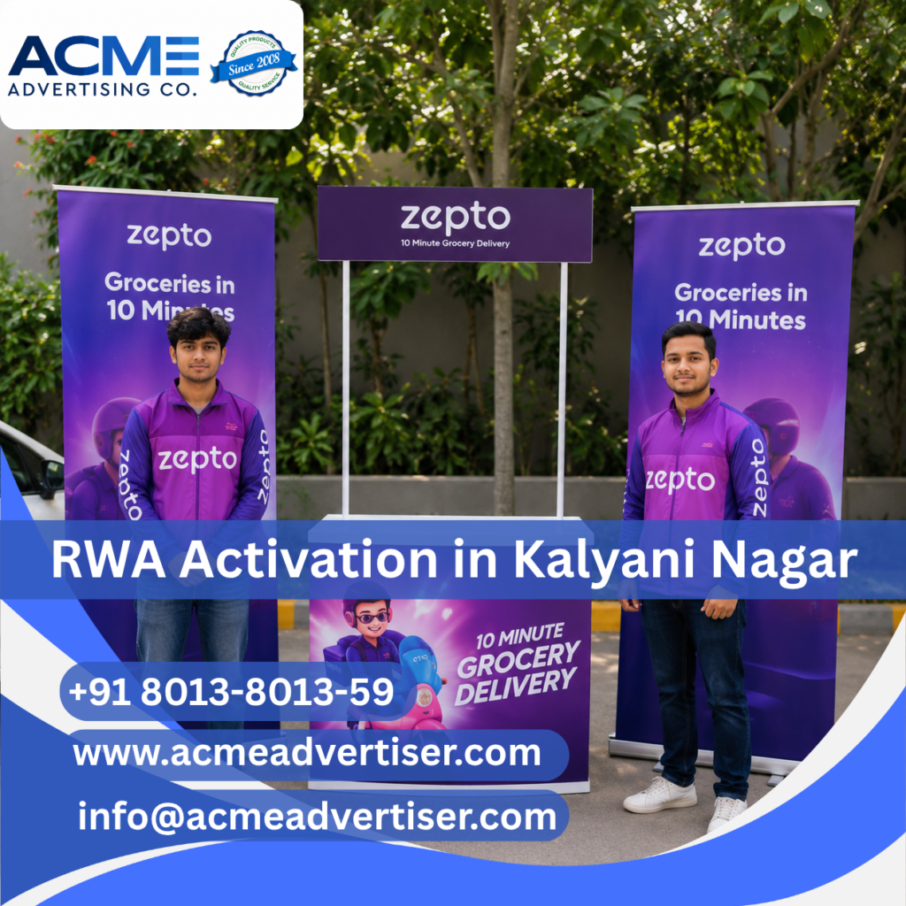 RWA activation and society branding campaign in Kalyani Nagar by ACME Advertising Co.RWA Activation Company in Kalyani Nagar