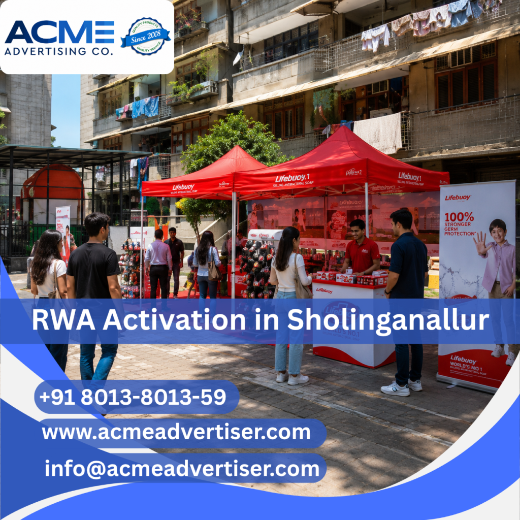RWA activation and society branding campaign in Sholinganallur by ACME Advertising Co. RWA Activation Company in Mayur Vihar Phase 1 & 3