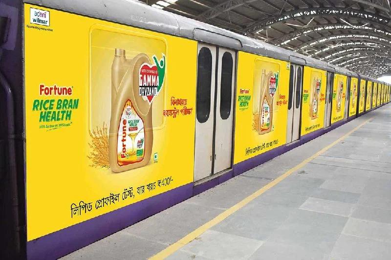 Metro Exterior Wrap Advertising at Yamuna Bank,Delhi - 