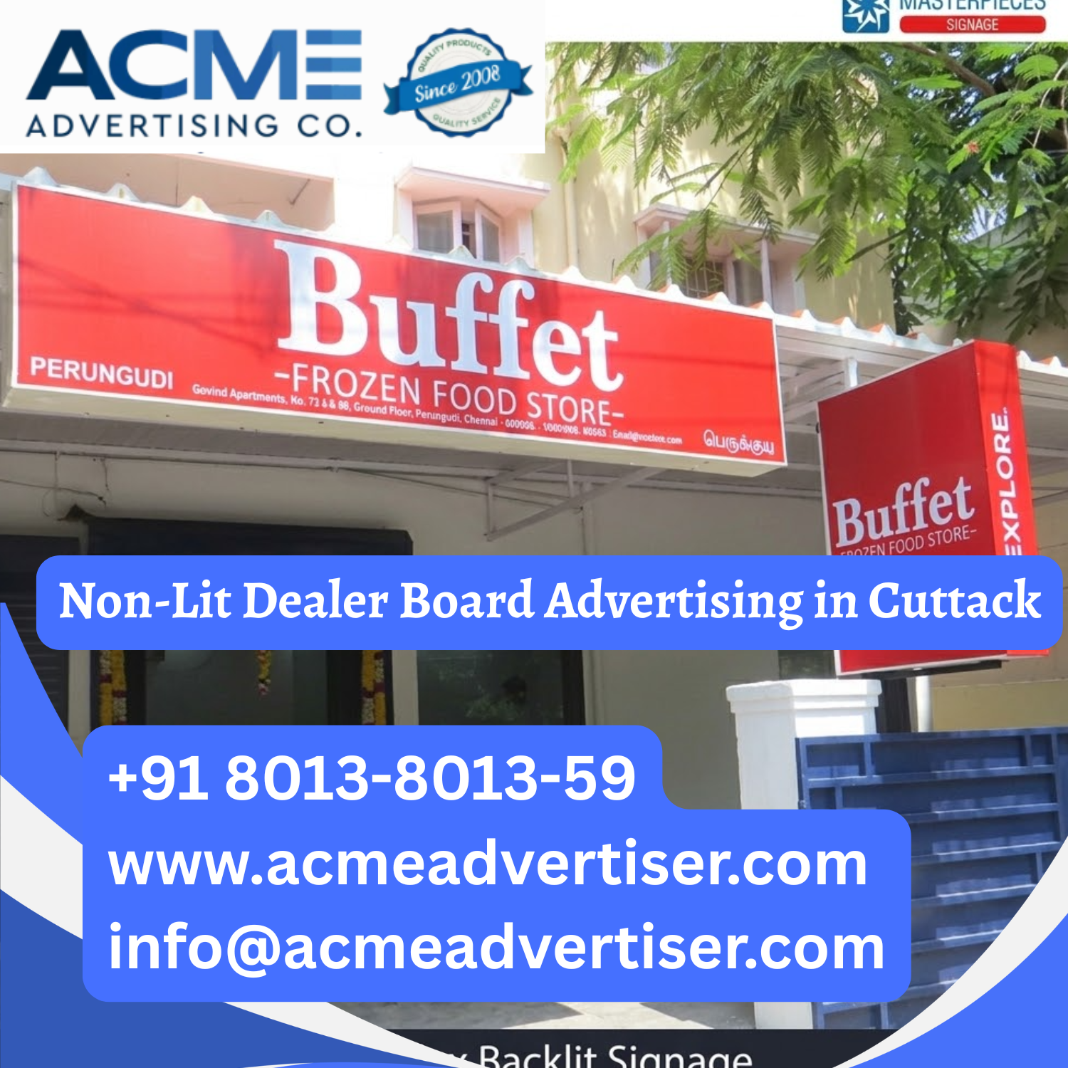 Non-Lit Dealer Board Advertising in Cuttack - 