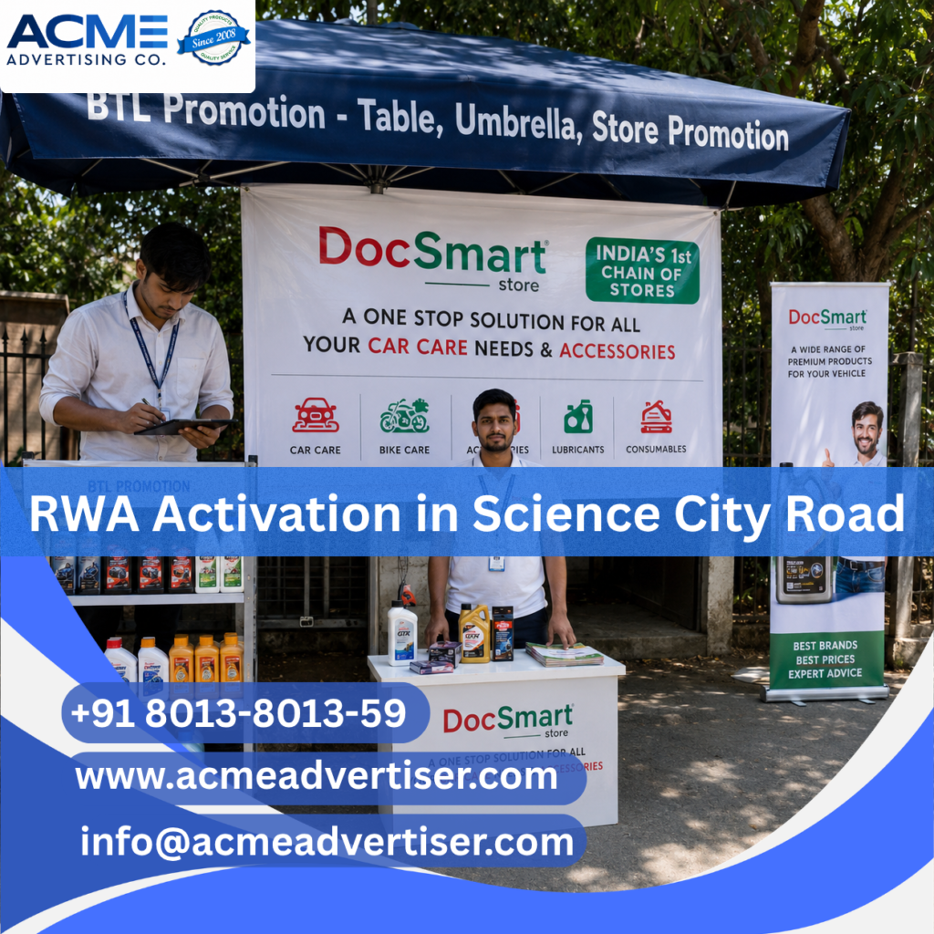 RWA activation agency in Science City Road conducting residential society branding and community engagement event