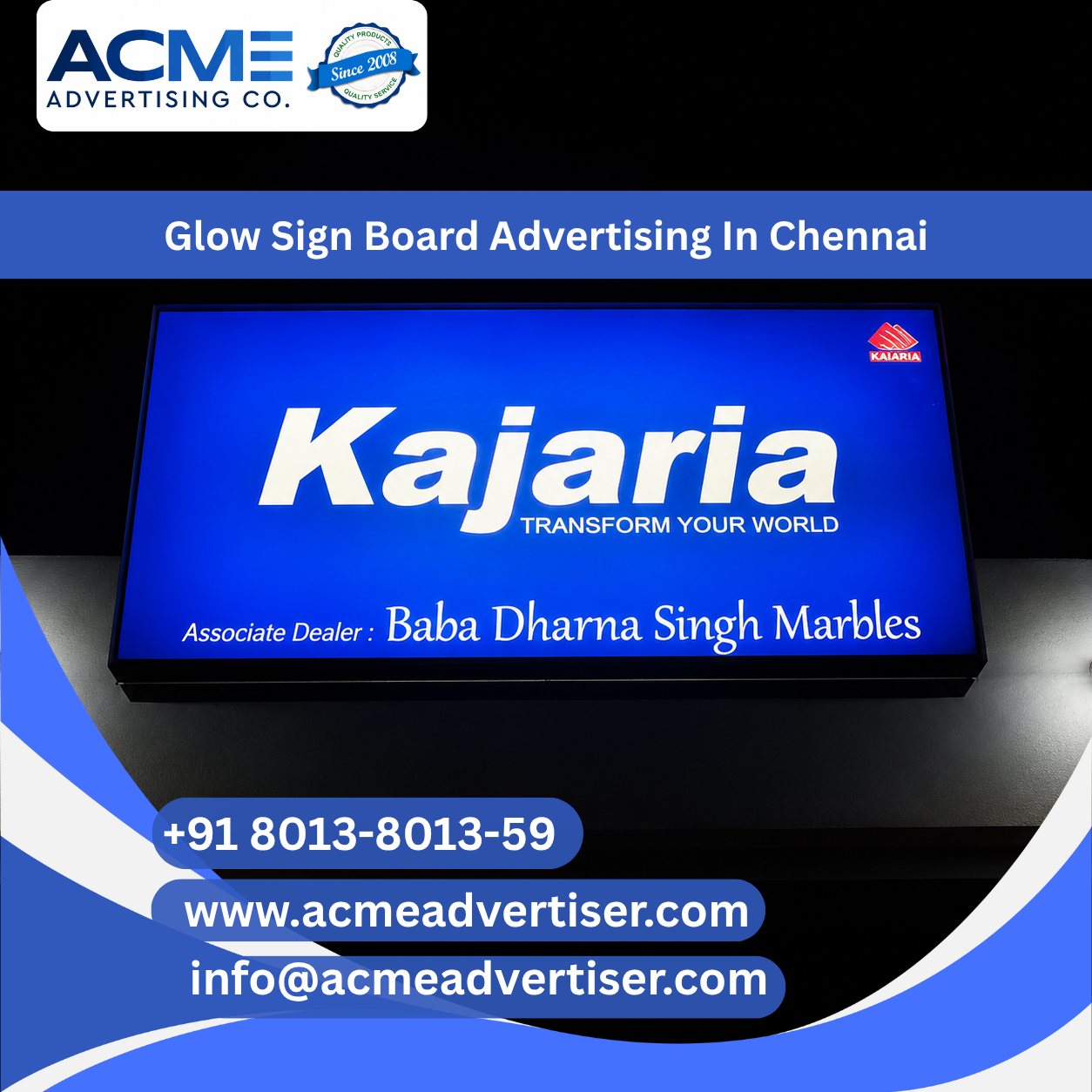 Glow Sign Board Advertising Company In Chennai - 