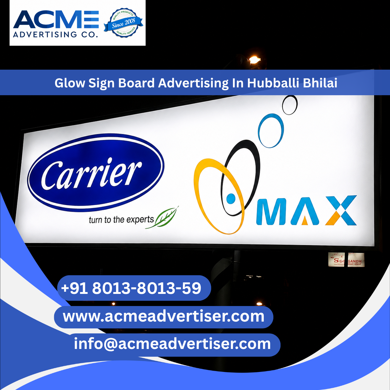 Glow Sign Board Advertising Agency in Bhilai - 