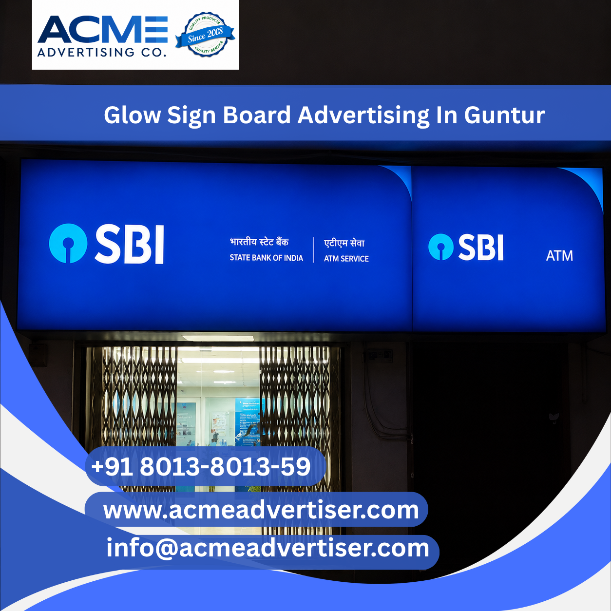 Glow Sign Board Advertising Agency In Guntur - 